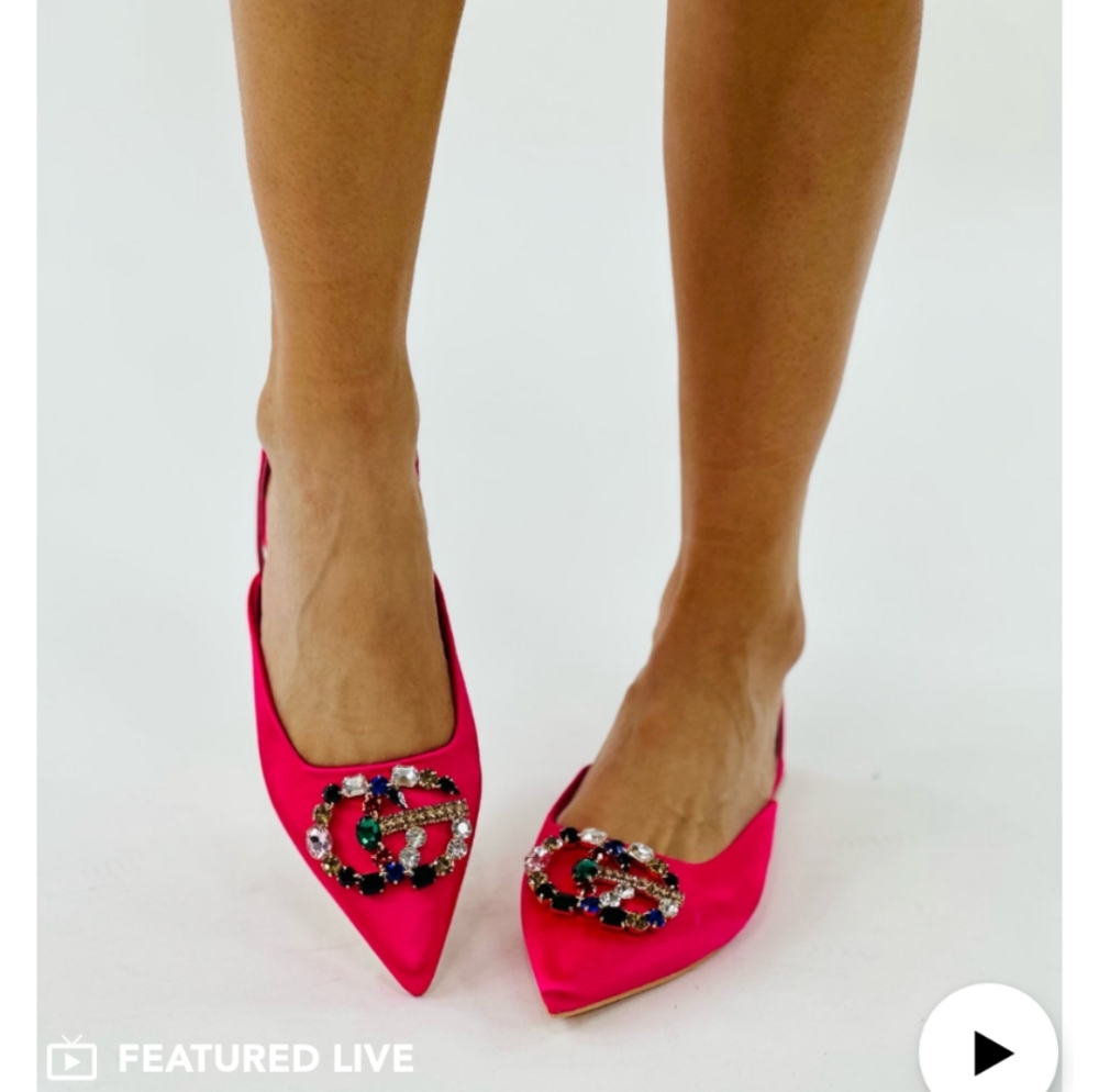 Brand new pink sling back shoes